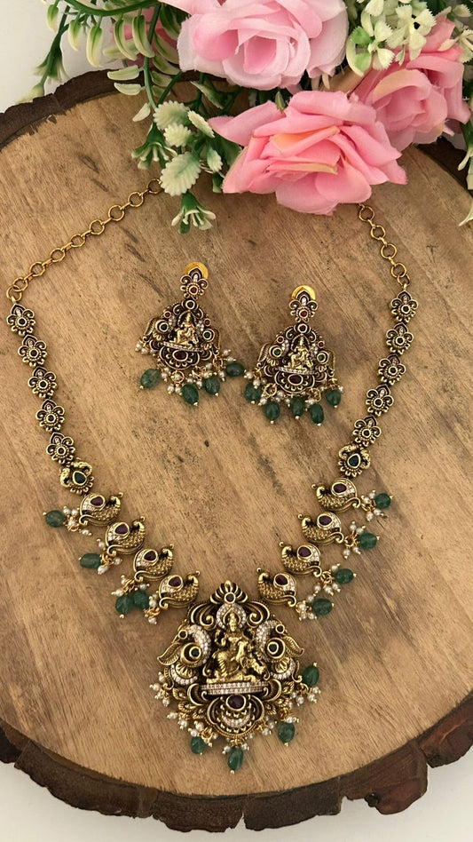 Lakshmi Peacock Necklace set